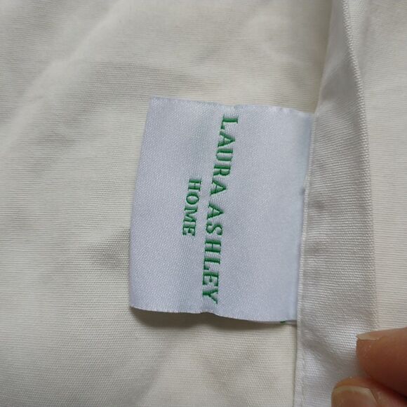 Laura Ashley Throw Pillow Cover Embroidered Floral Bike Bird Whimsical 20x20" - Picture 5 of 7